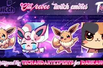 cute chibi emotes for twitch and discord