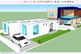 convert your 2d floor plan into 3d exterior model in sketchup