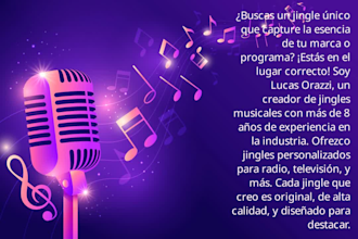 compose a custom jingle for radio or social media
