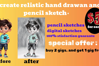 high quality pencil sketch drawing from photo  detailed shading and texture