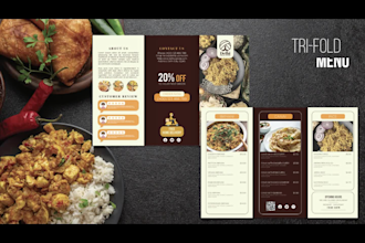 design a beautiful and fast restaurant menu
