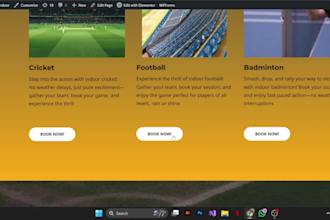 build a modern design website for bookings and appointments