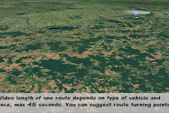 make a 3d photo realistic european route with any vehicle