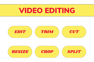 edit,crop,resize,split,trim,merge or combine video