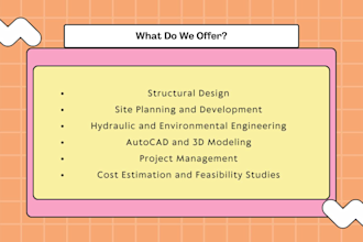 work on design and analysis of civil engineering projects