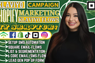 setup shopify klaviyo email marketing ecommerce email flows SMS automation flow