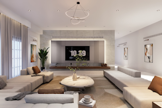 design your interior spaces, rendering image and animation