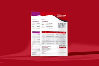 do a design fillable PDF invoice and checklist