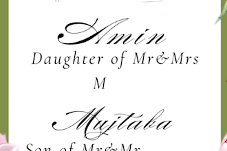 design modern wedding cards and personalized nikah invitations