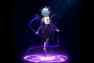 custom 3d vtuber avatar vtube rig vroid model vtuber character blender full body