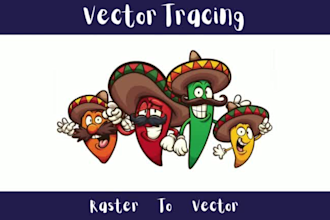 do manual vector tracing and recreate into vector image