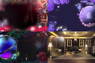 design vtuber or stream overlay for twitch and youtube