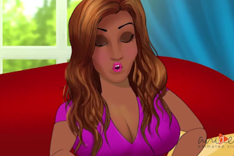 do custom 2d cartoon character and video animation, 2d animated music video, kid