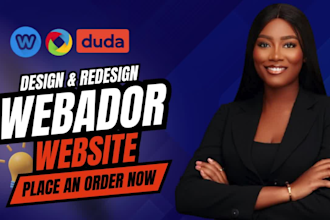 design, redesign website online store on webador website, wix, duda or weebly