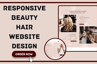 design hair extension stylist beauty wig hair care makeup shopify store website