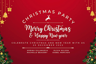 design christmas video flyer new year invitation or whishes