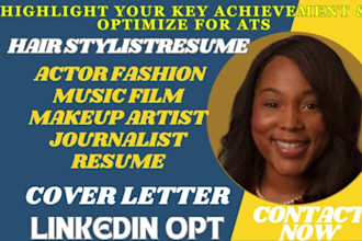 craft hair stylist actor fashion music film makeup artist journalist resume