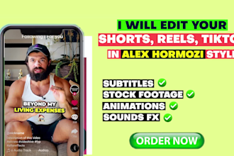 edit your shorts, podcasts, reels, tiktoks with subtitles in trendy style