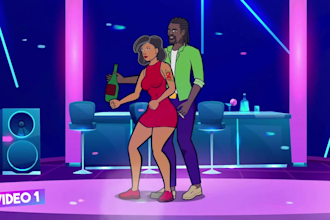 make an animated lyrical music video for you