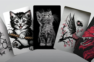digitize image for embroidery digitizing into dst,emb,pes files