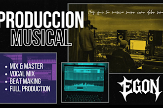 produccion musical urbana profesional reggaeton, afrobeat, trap y mas