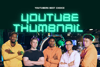 do a colour full youtube thumbnail design in 3 hrs