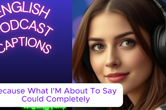 create professional video captions or subtitles in english