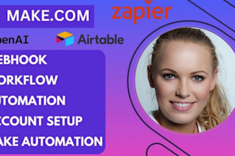 set up make com automation workflow zapier account setup monday crm click up n8n