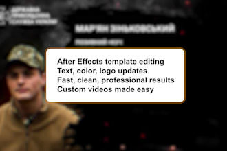 professionally edit your after effects template or premiere pro video