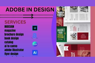 do adobe indesign  product catalog design magazine layout newsletter indesign