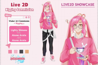 rig and animate your vtuber live2d models good quality for vtube studio