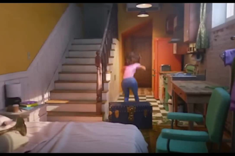 create animated ai disney pixar, 3d animation in disney style, cartoon character