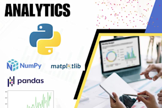 do any task related to python pandas matplotlib and numpy