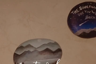 paint personalized pebbles with meaningful messages and art