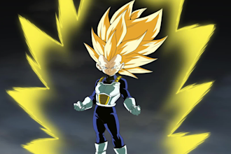 custom dragon ball digital art illustration
