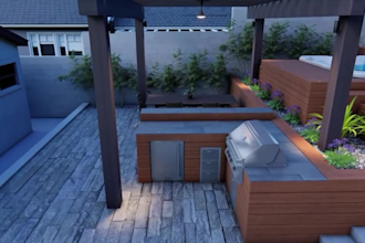 3d landscape rendering 3d patio design landscape architect outdoor pool