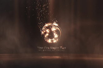 create a fabulous fire roar logo intro animation