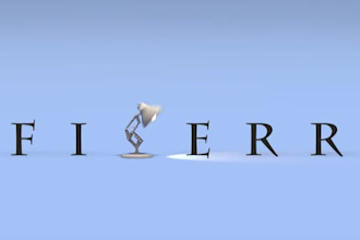 do animated intro in hollywood movie style pixar