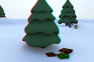 create 3d christmas animation video, 3d animation video