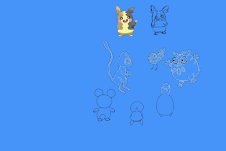 pokemon themed drawings and others