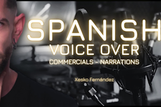 professional spanish voice over neutral and castilian male voice