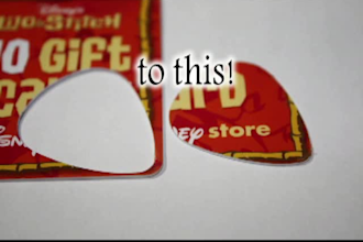 send you 30 guitar picks made out of recycled credit cards and gift cards