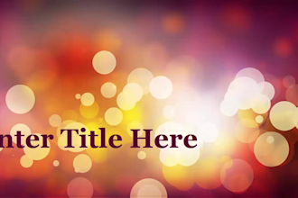 create a custom  video template with your logo