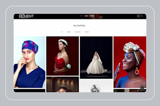 create a professional photography and videography website