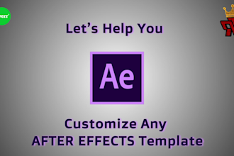 edit,customize any after effects template