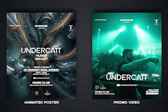 design outstanding poster for your next techno event