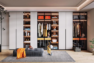 design 3d dressing room, closet, drawers, wardrobe, and clothes organizer
