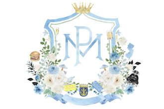 design a watercolor wedding crests and monograms