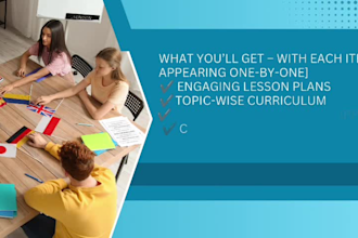 create an engaging lesson plan, curriculum, and worksheets