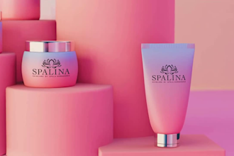 create 3d cosmetic product ad for social media and web